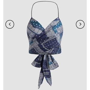 Retro Paisley Halter Top CIDER